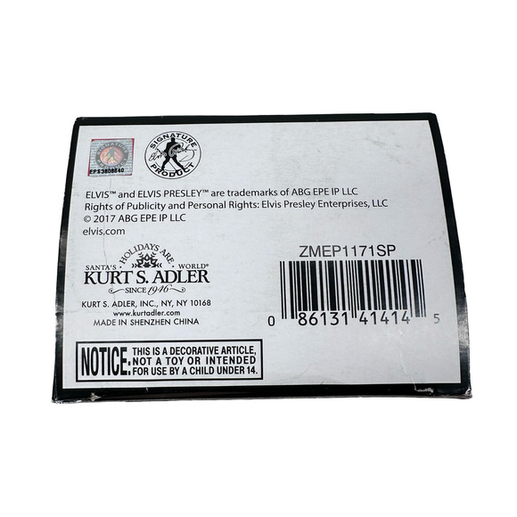 Kurt S Adler Elvis Presley Christmas Ornament 4.5" Red Holiday Décor ZMEP1171SP - Picture 6 of 7
